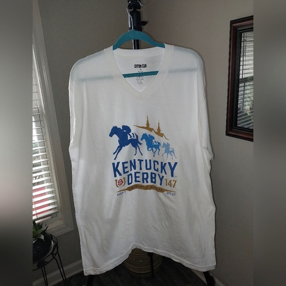 Kentucky Derby 147 2021 Men's V-neck XL T-shirt - Picture 1 of 4